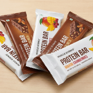 MuscleScience Protein Bar – Mango Cranberries | 10 g Protein (Box of 5 Bars)
